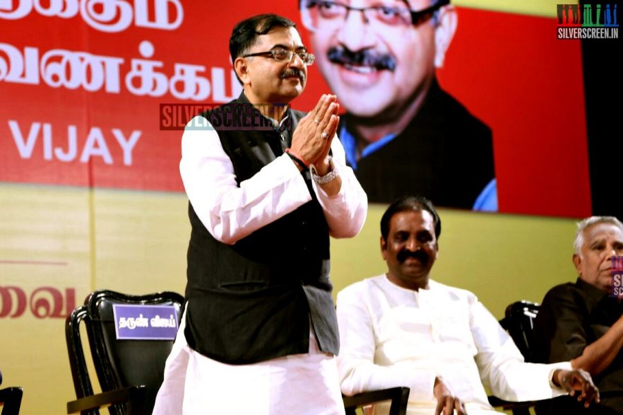 Vairamuthu Felicitates MP Tarun Vijay