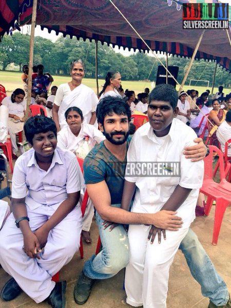 Actor Aadhi At Aravind Ashram Photos