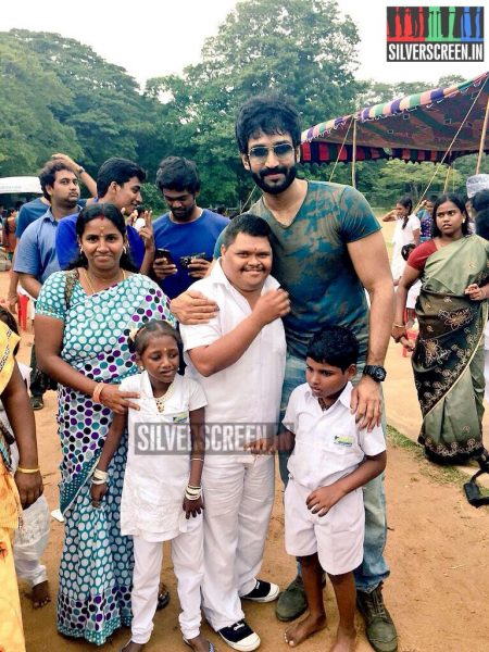 Actor Aadhi At Aravind Ashram Photos