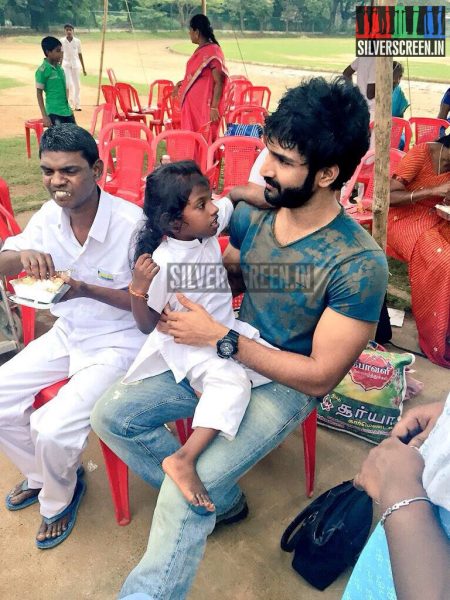 Actor Aadhi At Aravind Ashram Photos