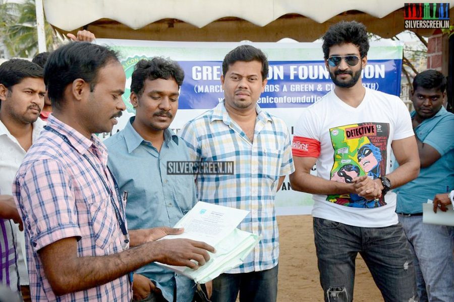 Actor Aadhi Joins Clean India Campaign Photos