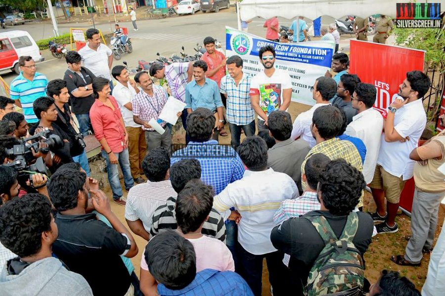 Actor Aadhi Joins Clean India Campaign Photos