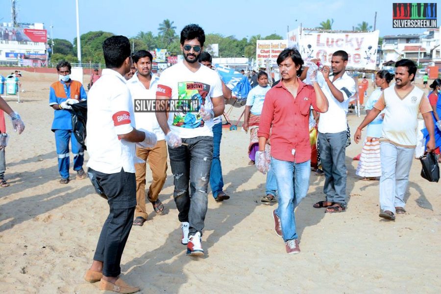 Actor Aadhi Joins Clean India Campaign Photos