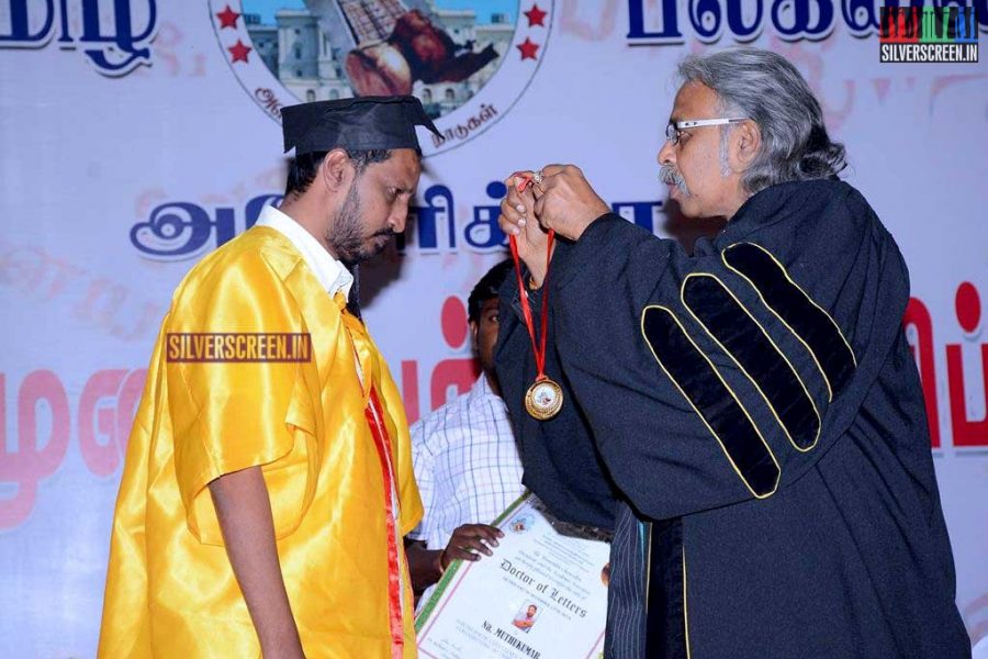 Lyricist Na Muthukumar Conferred With Doctorate Stills