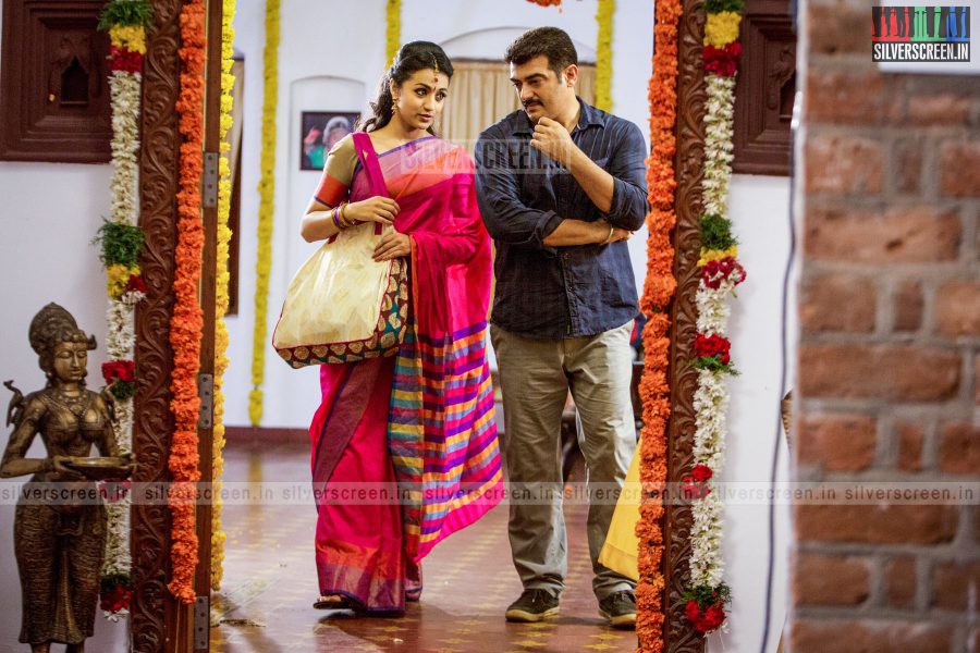 Actor Ajith and Trisha in Yennai Arindhaal Movie Stills