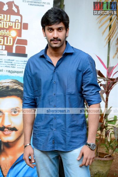 Actor Arulnithi at Naalu Policeum Nalla Irundha Oorum Audio Launch