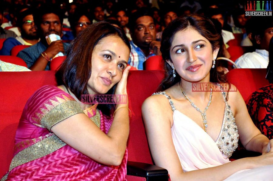 Actress Sayesha Saigal at Actor Akhil Akkineni Debut Movie Launch