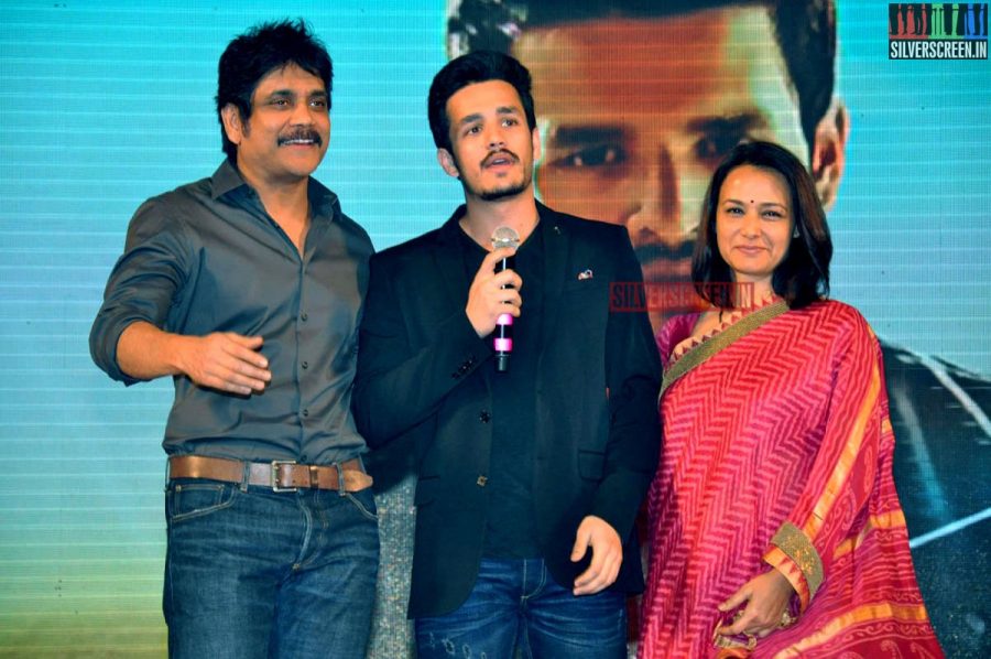 Nagarjuna and Amala Akkineni at Actor Akhil Akkineni Debut Movie Launch