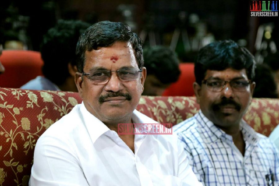 Kalaipuli S Thanu at Charles Shafiq Karthiga (CSK) Movie Audio Launch Photos