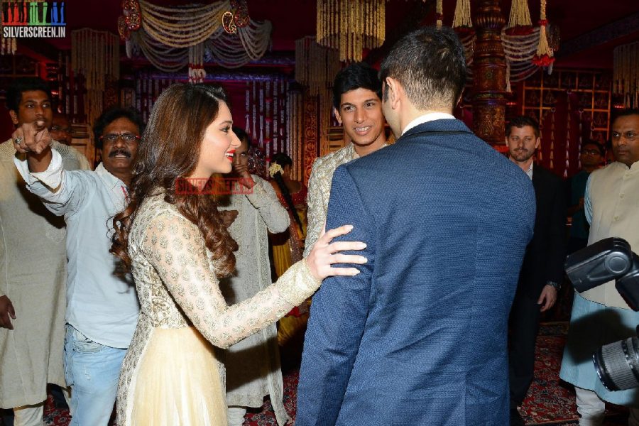 Kajal Aggarwal and Tamannaah at a Wedding