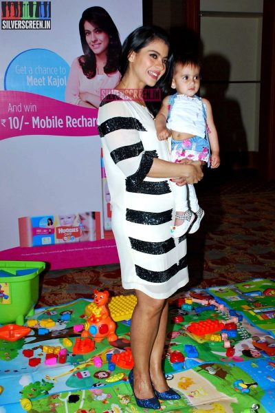 Kajol At The Huggies Priceless Moments Mobile Campaign