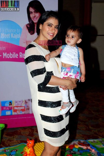 Kajol At The Huggies Priceless Moments Mobile Campaign