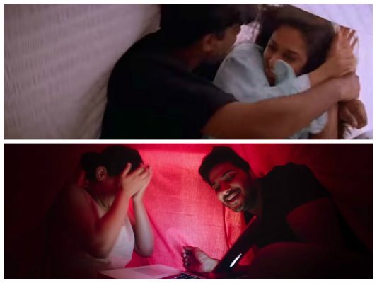 Blanket scene from Alaipayuthey and OK Kanmani