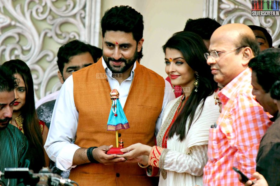 Aishwarya Rai and Abhishek Bachchan Celebrates Hindu New Year Festival Gudi Padwa