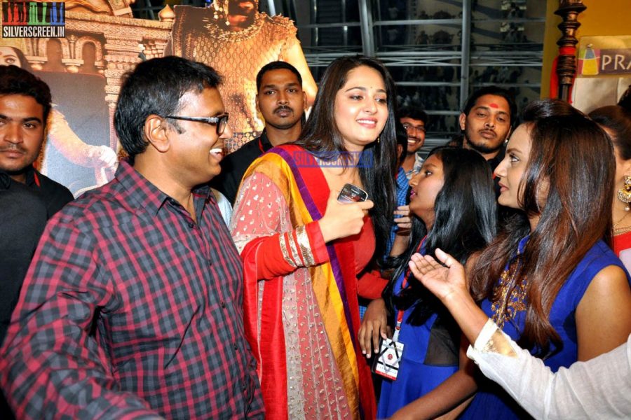 Actress Anushka Shetty at the Rudhramadevi Movie Trailer Launch