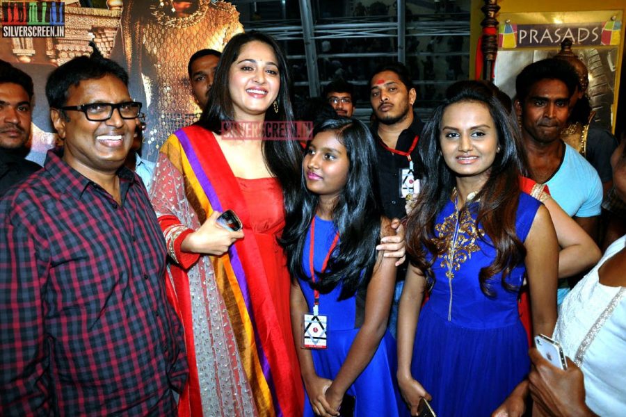 Actress Anushka Shetty at the Rudhramadevi Movie Trailer Launch