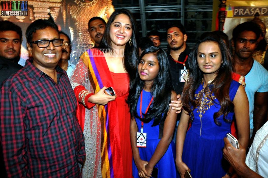 Actress Anushka Shetty at the Rudhramadevi Movie Trailer Launch