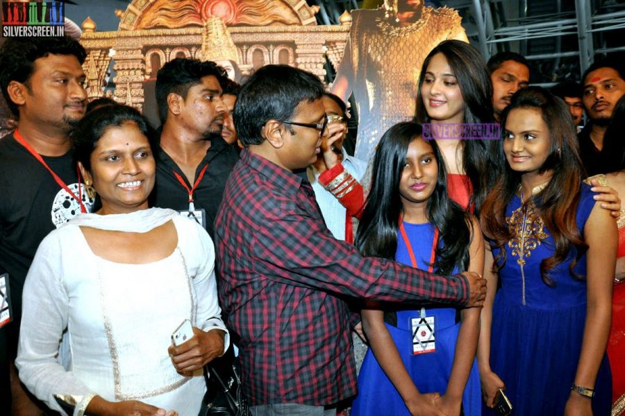 Actress Anushka Shetty at the Rudhramadevi Movie Trailer Launch