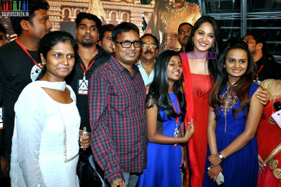 Actress Anushka Shetty at the Rudhramadevi Movie Trailer Launch