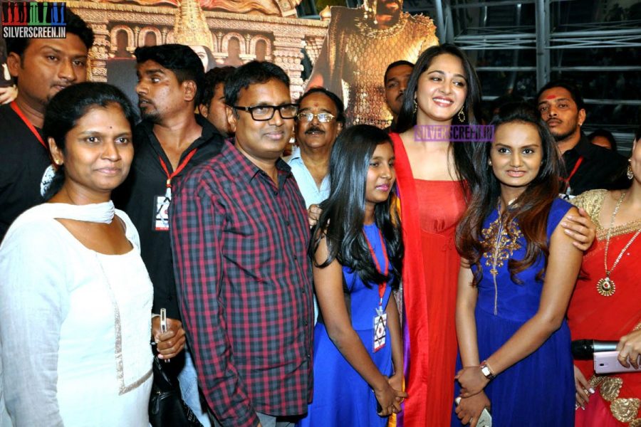 Actress Anushka Shetty at the Rudhramadevi Movie Trailer Launch