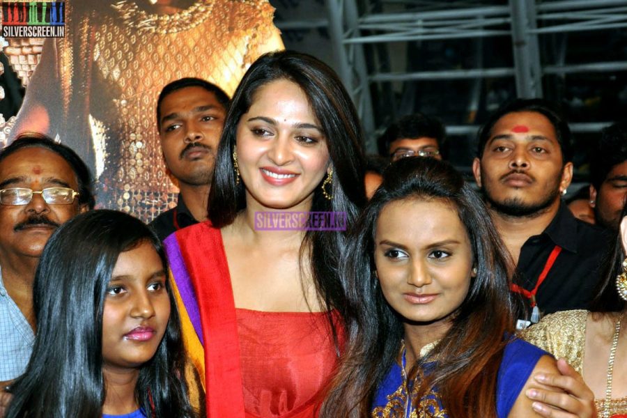 Actress Anushka Shetty at the Rudhramadevi Movie Trailer Launch