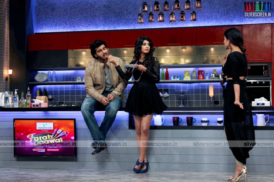 Arjun Kapoor on the sets of Farah Ki Daawat