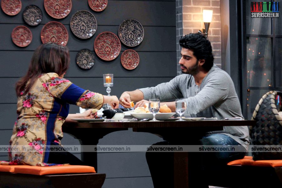 Arjun Kapoor on the sets of Farah Ki Daawat