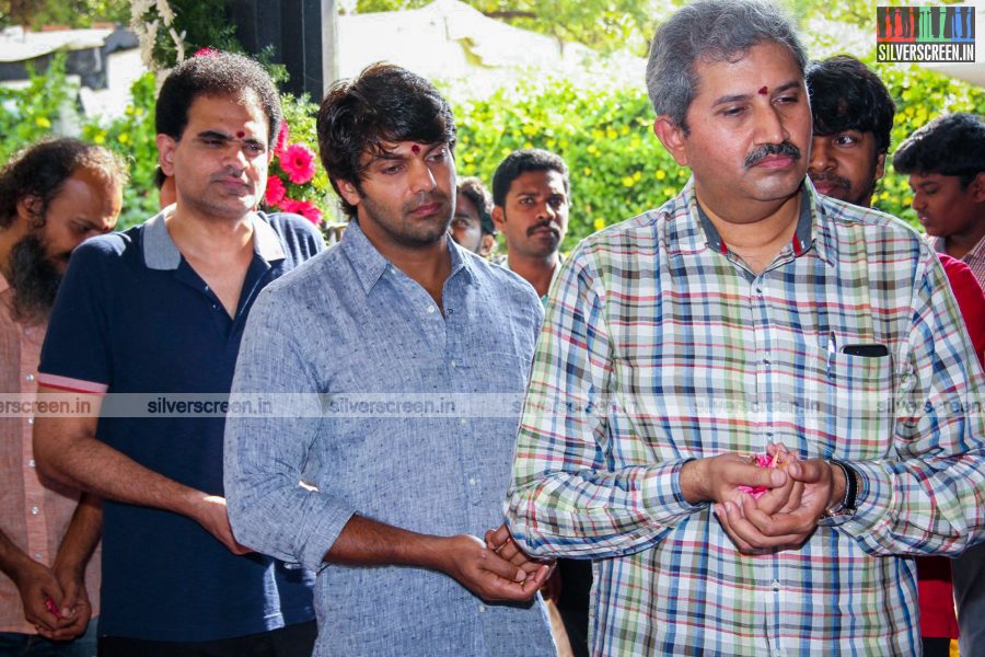 Actor Arya at Inji Iduppazhagi Movie Launch