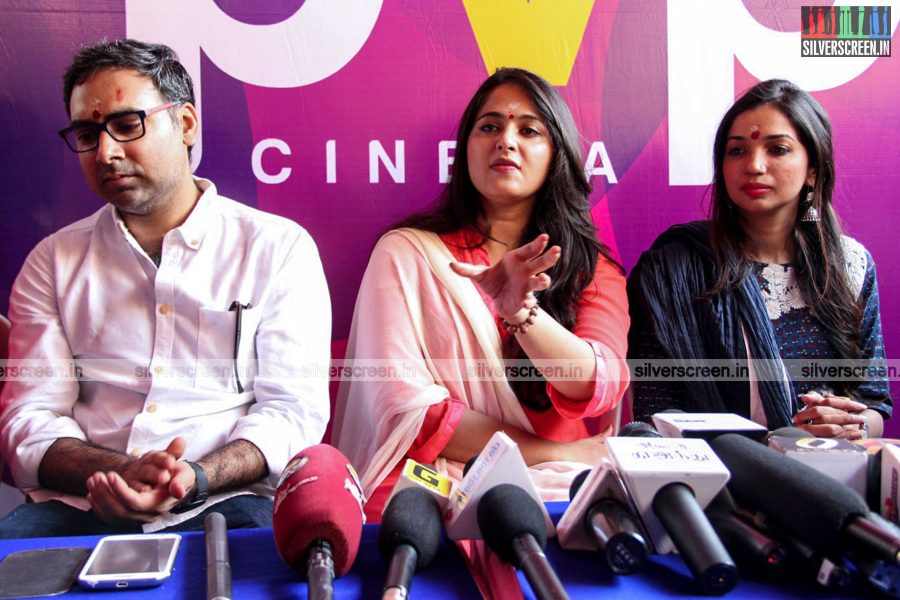 Actress Anushka Sharma at Inji Iduppazhagi Movie Launch