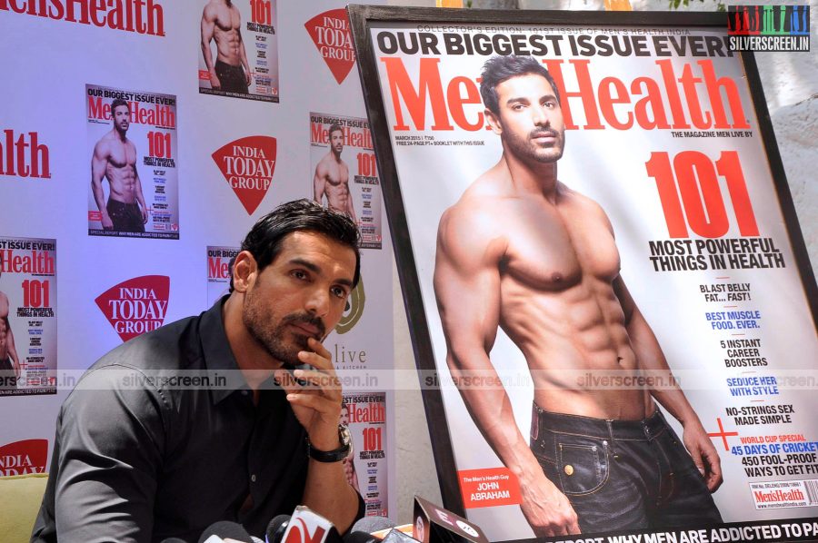 John Abraham at the Launh of Men's Health Magazine