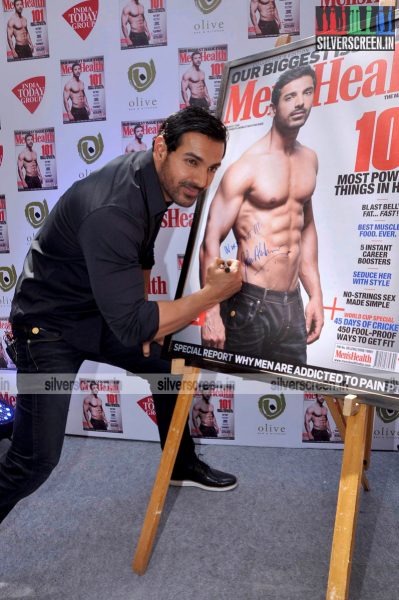 John Abraham at the Launh of Men's Health Magazine