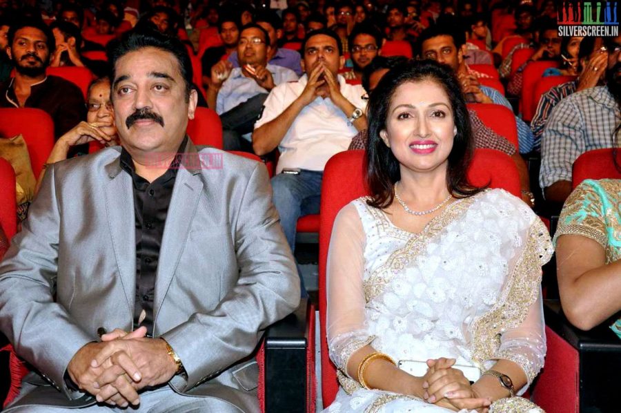 Kamal Haasan, Gouthami at the Uttama Villain Telugu Audio Launch Photos