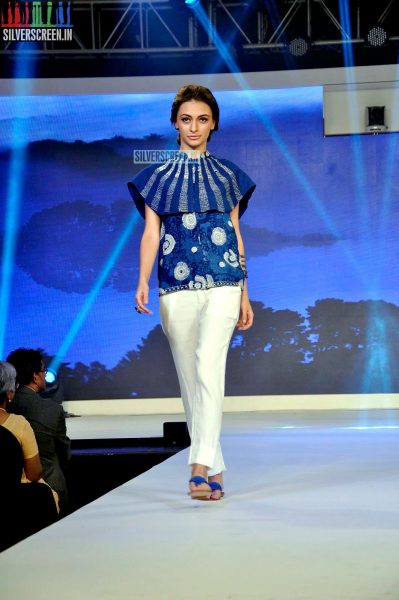 Models walk the ramp at the Birla Cellulose LIVA launch featuring Kangana Ranaut