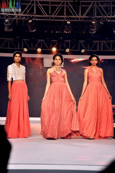 Models walk the ramp at the Birla Cellulose LIVA launch featuring Kangana Ranaut