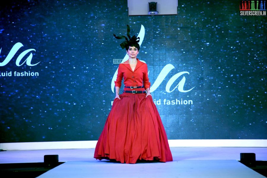 Kangana Ranaut walks the ramp for Birla Cellulose LIVA launch