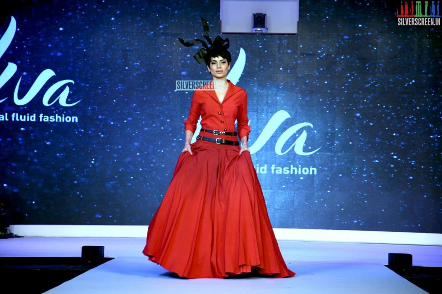 Kangana Ranaut walks the ramp for Birla Cellulose LIVA launch