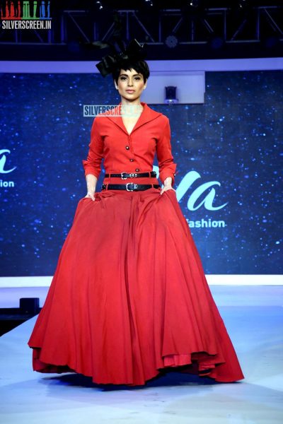 Kangana Ranaut walks the ramp for Birla Cellulose LIVA launch