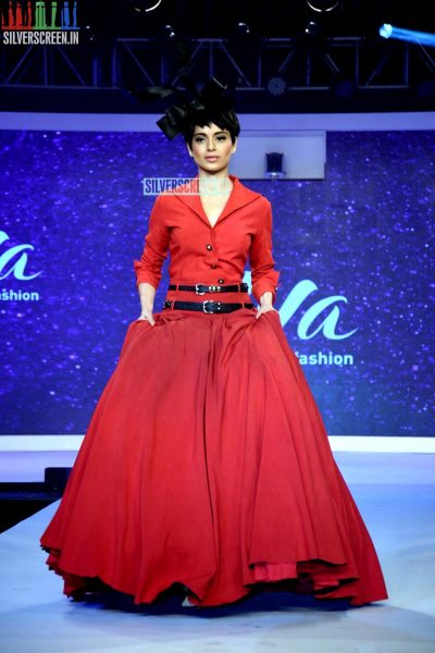 Kangana Ranaut walks the ramp for Birla Cellulose LIVA launch