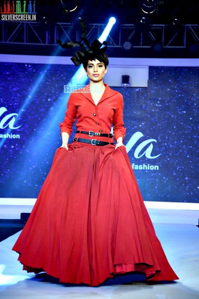 Kangana Ranaut walks the ramp for Birla Cellulose LIVA launch