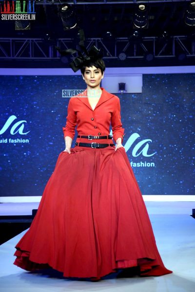 Kangana Ranaut walks the ramp for Birla Cellulose LIVA launch