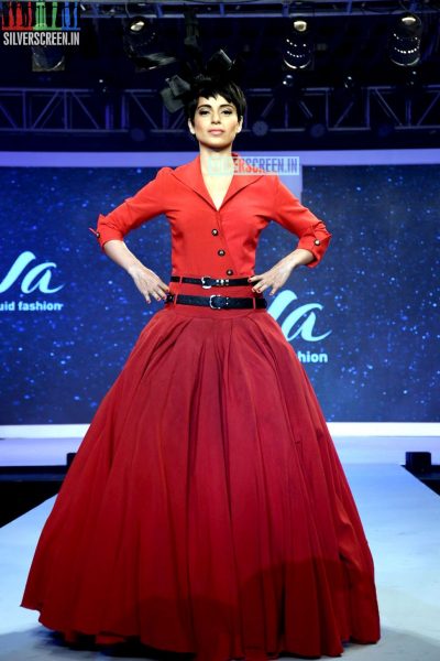 Kangana Ranaut walks the ramp for Birla Cellulose LIVA launch