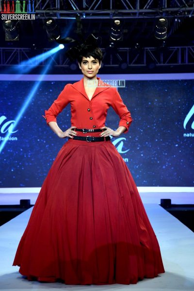 Kangana Ranaut walks the ramp for Birla Cellulose LIVA launch