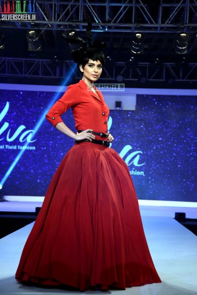 Kangana Ranaut walks the ramp for Birla Cellulose LIVA launch