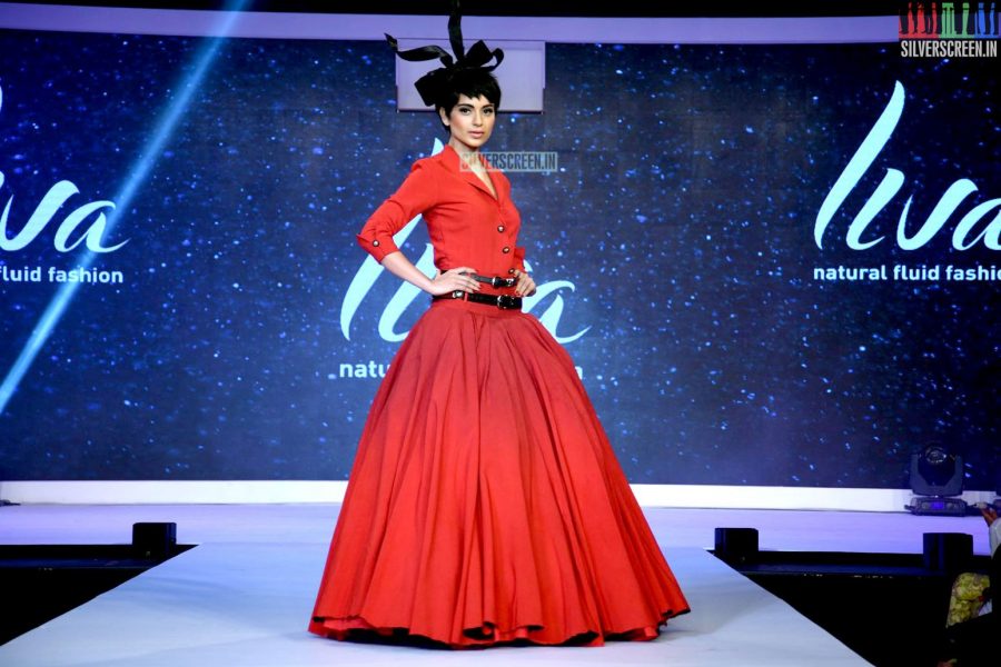 Kangana Ranaut walks the ramp for Birla Cellulose LIVA launch