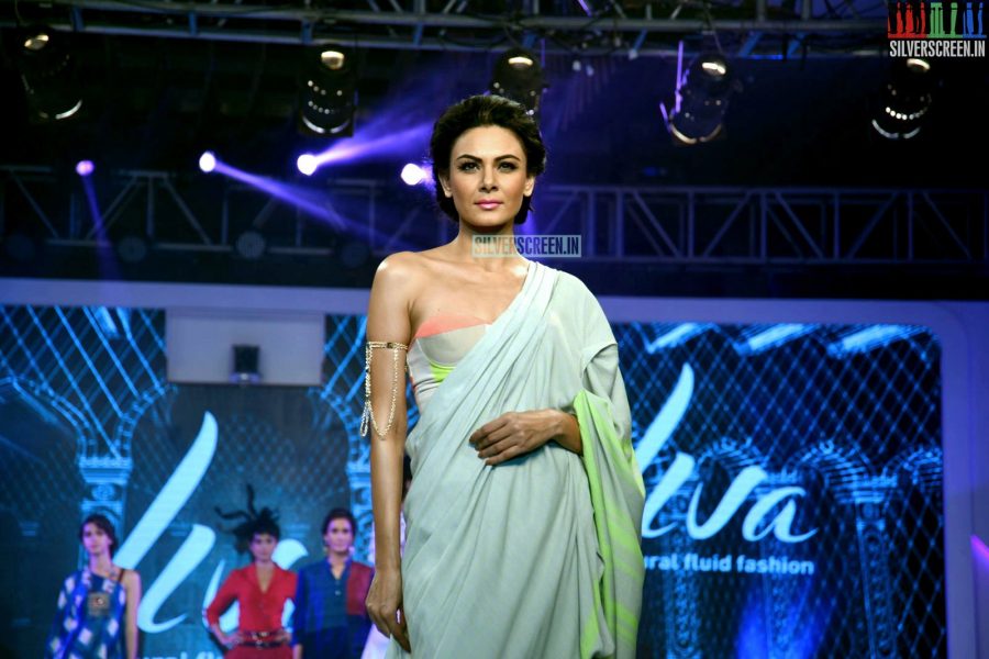 Models walk the ramp at the Birla Cellulose LIVA launch featuring Kangana Ranaut