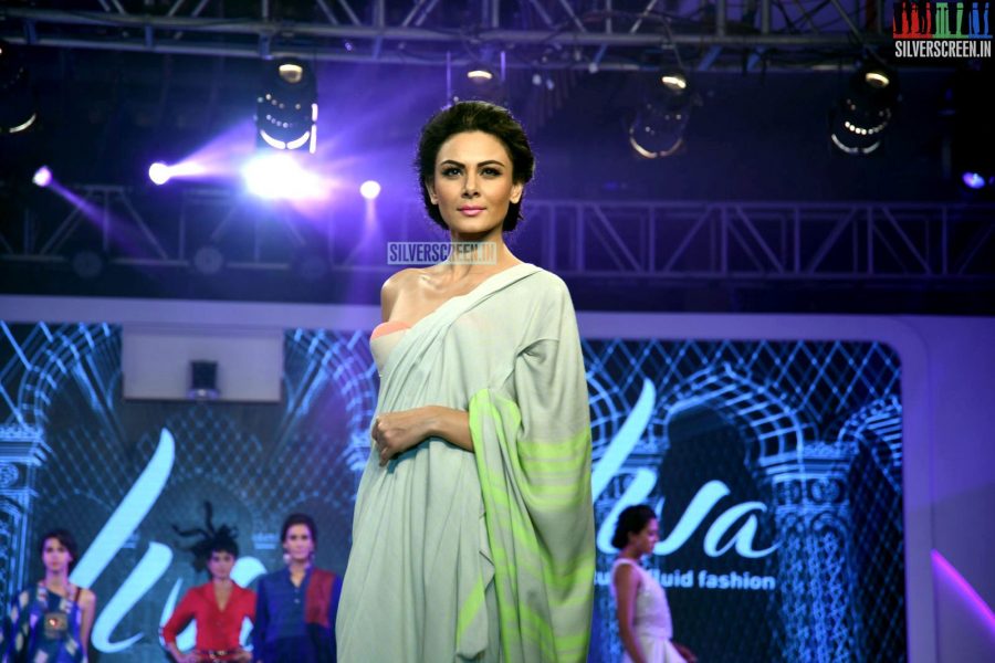 Models walk the ramp at the Birla Cellulose LIVA launch featuring Kangana Ranaut