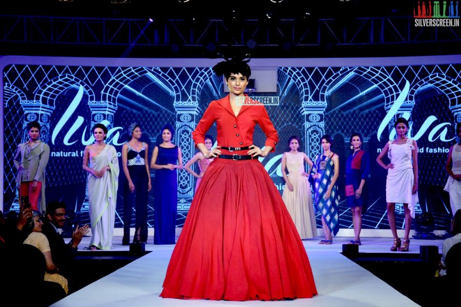 Kangana Ranaut walks the ramp for Birla Cellulose LIVA launch