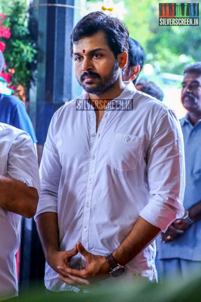 Actor Karthi Sivakumar at PVP Production No 9 Pooja Photos