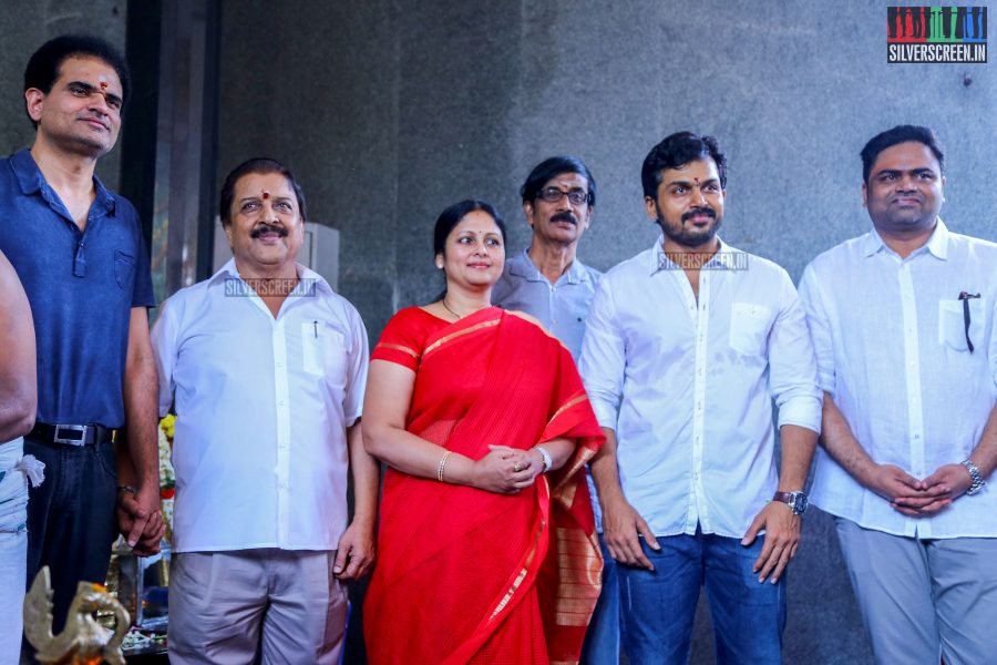 Actor Karthi Sivakumar at PVP Production No 9 Pooja Photos