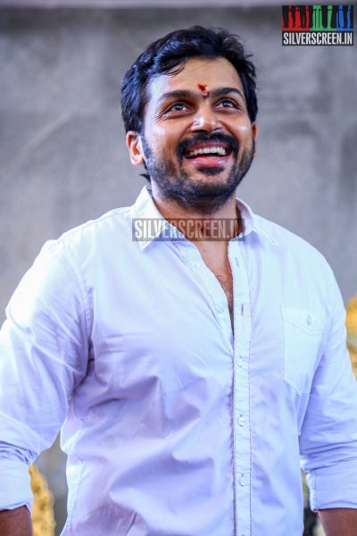 Actor Karthi Sivakumar at PVP Production No 9 Pooja Photos